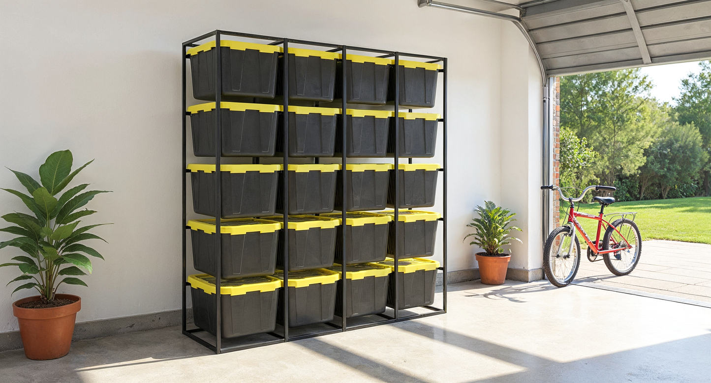 Rex Heavy-Duty Tote Storage Rack — 4x5